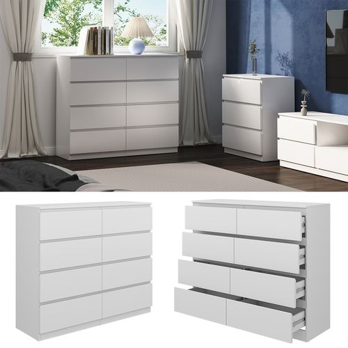 Commode  Calisto, Blanc, 120x101.5cm