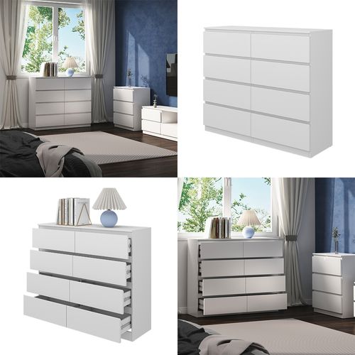 Commode  Calisto, Blanc, 120x101.5cm