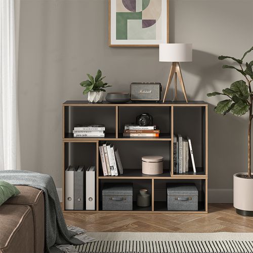 Bibliothèque Tetrix 41306 Anthracite 112.8x56.4cm Lot De 2