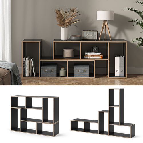 Bibliothèque Tetrix 41306 Anthracite 112.8x56.4cm Lot De 2