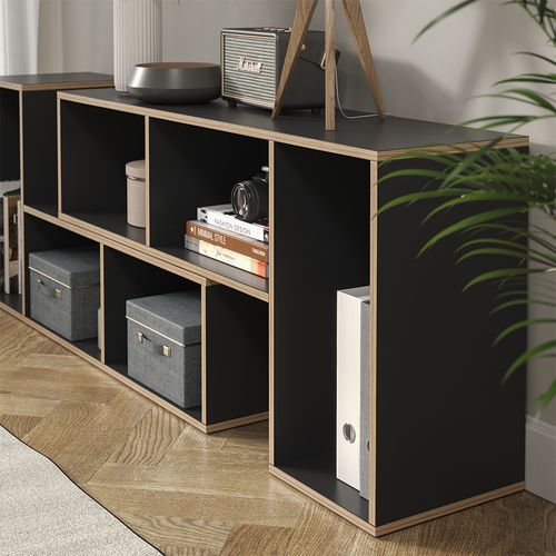 Bibliothèque Tetrix 41306 Anthracite 112.8x56.4cm Lot De 2