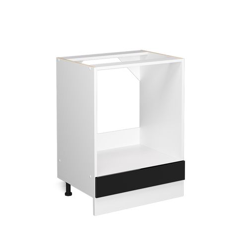 Meuble Pour Four R-line 41215 Noir Haute Brillance 60cm Sans Pt