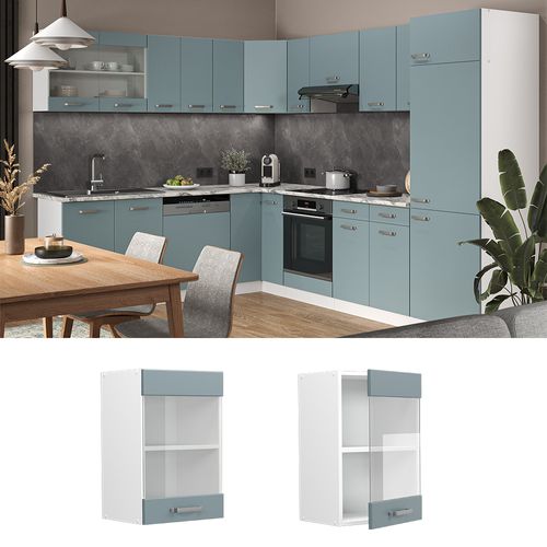 Armoire En Verre R-line 41217 Bleu-gris 40cm