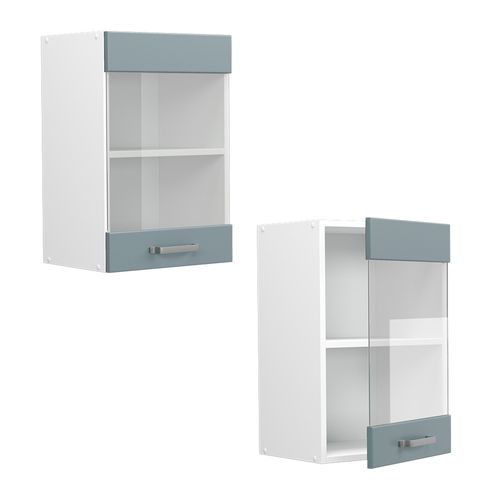 Armoire En Verre R-line 41217 Bleu-gris 40cm