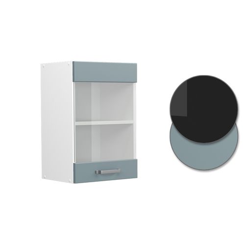 Armoire En Verre R-line 41217 Bleu-gris 40cm