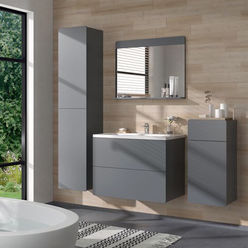 Ensemble De Meubles De Salle De Bains Izan 41611 Gris 5 Pièces