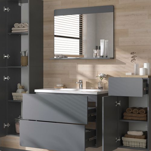 Ensemble De Meubles De Salle De Bains Izan 41611 Gris 5 Pièces