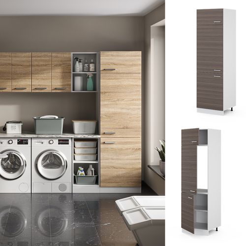 Armoire Haute Universelle R-line 41708 Gris 60cm Avec Portes