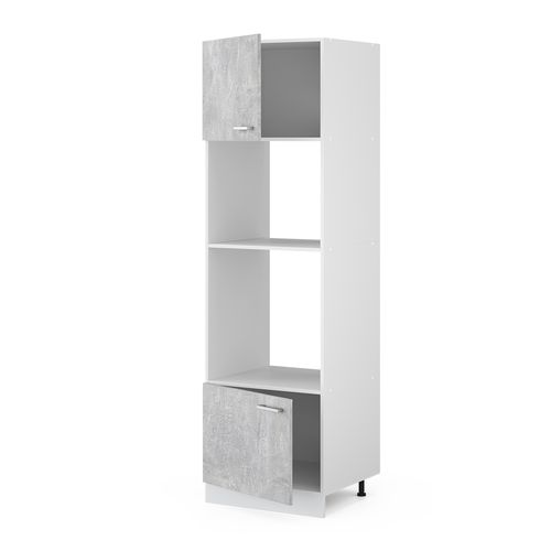 Armoire Universelle R-line 41717 Béton 60cm Avec Étagères Ouvertes, Et Portes