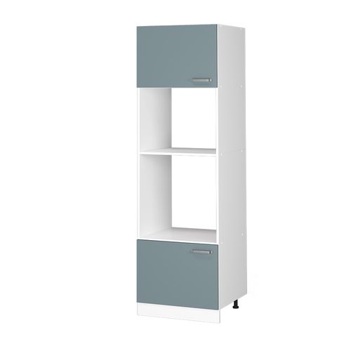 Armoire Universelle R-line 41723 Bleu-gris 60cm Avec Étagères Ouvertes, Et Portes