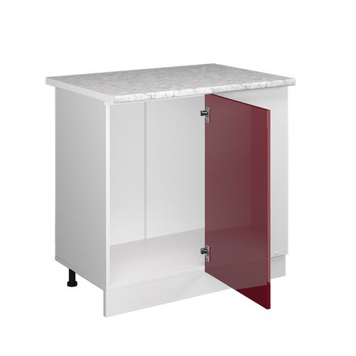 Universal Armoire Dangle R-line 41814 Rouge Bordeaux Haute Brillance 86cm Avec Porte, Avec Pt