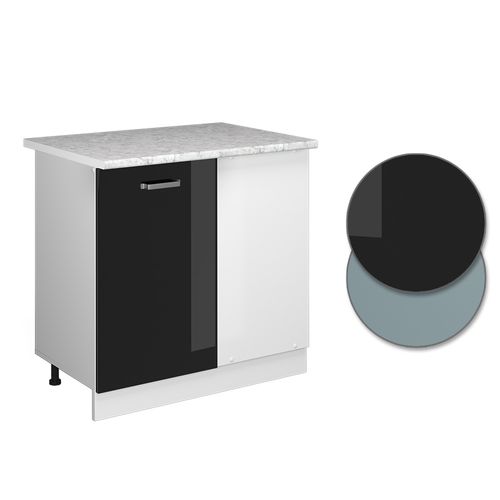 Universal Armoire Dangle R-line 41826 Noir Haute Brillance 86cm Avec Porte, Avec Pt