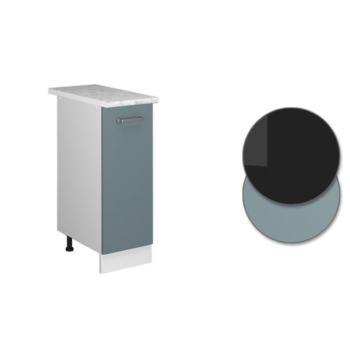 Meuble Bas Universel R-line 41844 Bleu-gris 30cm Avec Porte, Avec Pt