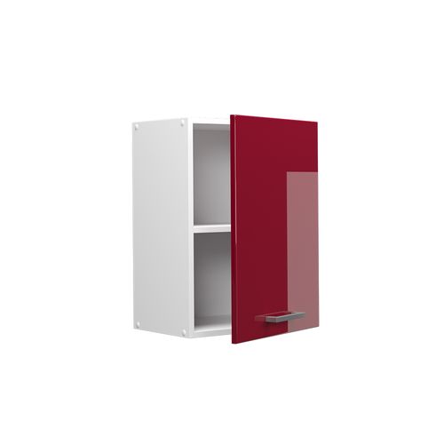 Armoire Suspendue R-line 41852 Rouge Bordeaux Haute Brillance 45cm Avec Porte