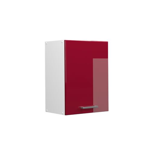 Armoire Suspendue R-line 41852 Rouge Bordeaux Haute Brillance 45cm Avec Porte