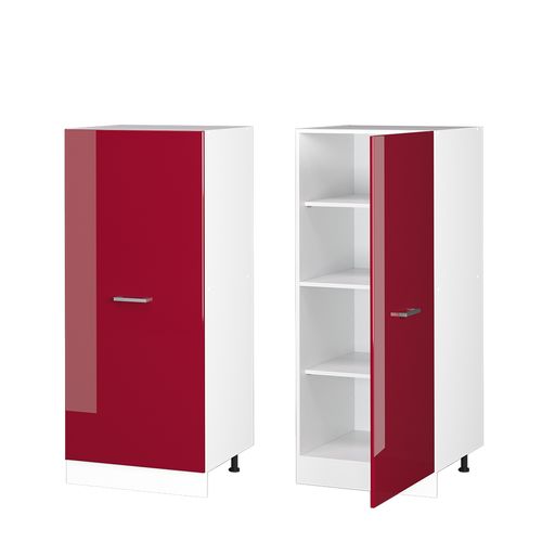 Armoire Haute Universelle R-line 41887 Rouge Bordeaux Haute Brillance 60cm Avec Grande Porte
