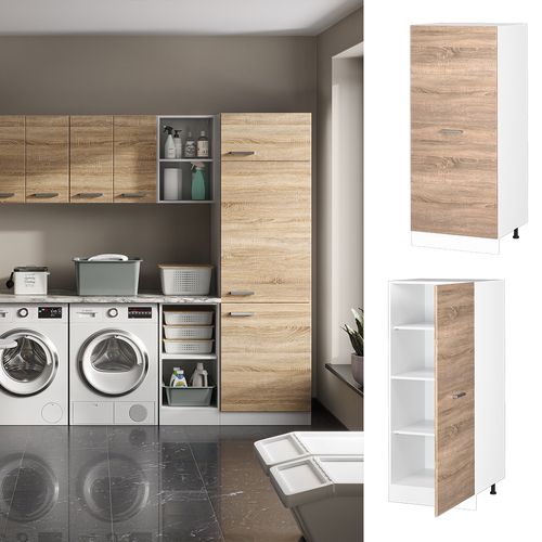 Armoire Haute Universelle R-line 41895 Sonoma 60cm Avec Grande Porte