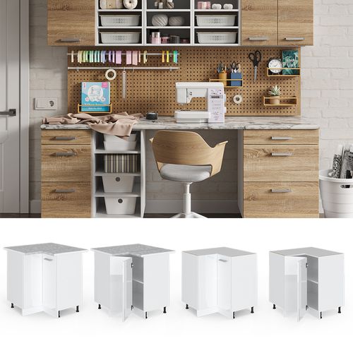 Universal Armoire Dangle R-line 41998 Blanc Haute Brillance 75.6cm Avec Porte, Avec Pt