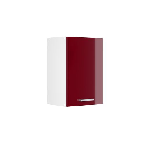 Armoire Suspendue R-line 42032 Rouge Bordeaux Haute Brillance 40cm Avec Étagères Ouvertes