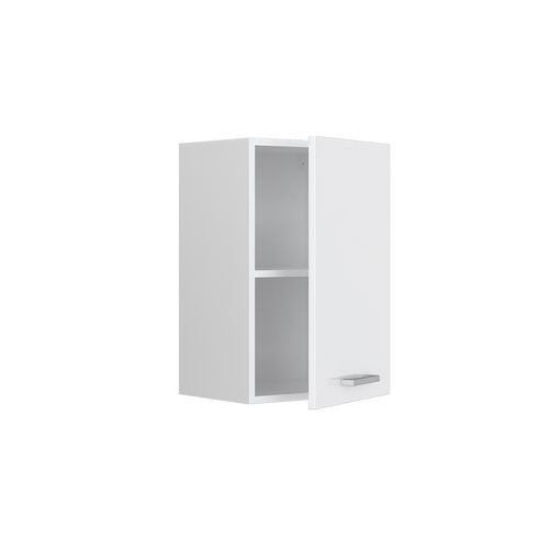 Armoire Suspendue R-line 42040 Blanc Haute Brillance 40cm Avec Étagères Ouvertes
