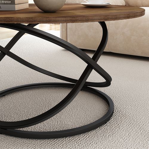 Table Basse Calgary 41529 Bois 79.5x46cm Avec Grande Surface De Travail