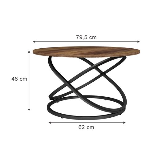 Table Basse Calgary 41529 Bois 79.5x46cm Avec Grande Surface De Travail