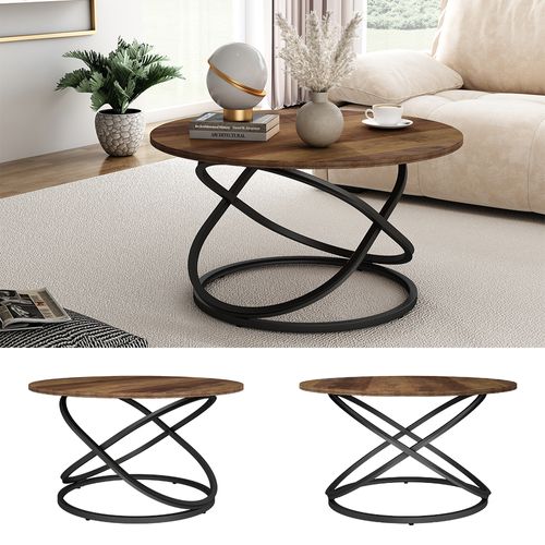 Table Basse Calgary 41529 Bois 79.5x46cm Avec Grande Surface De Travail