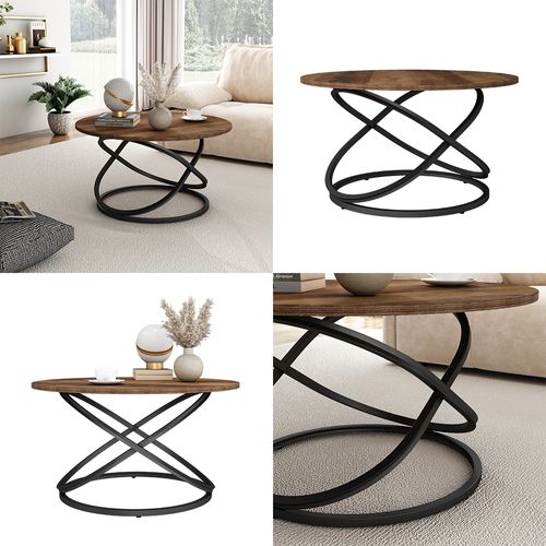 Table Basse Calgary 41529 Bois 79.5x46cm Avec Grande Surface De Travail