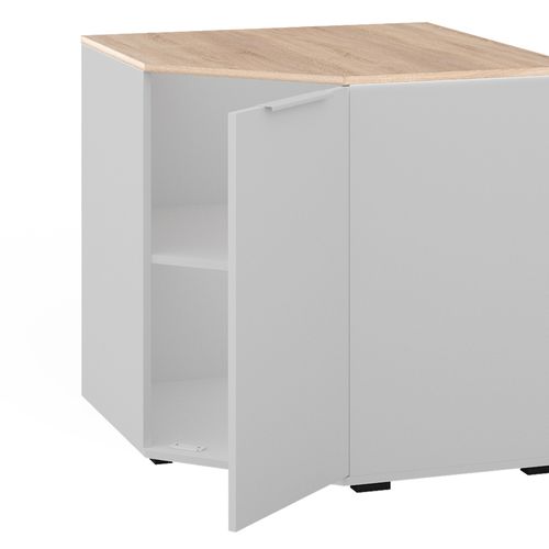 Sideboard Betti 41615 Blanc/sonoma 77.9x77.9cm Avec 1 Porte