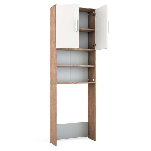 Armoire De Toilette  43384 Sonoma/blanc 64x190cm Avec 2 Portes