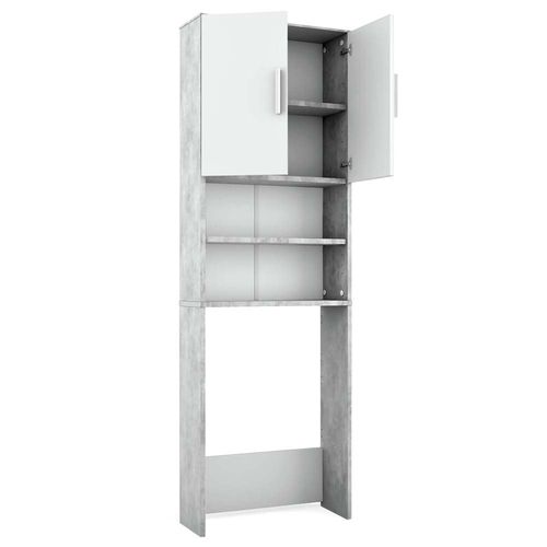 Armoire De Toilette  43385 Béton/blanc 64x190cm Avec 2 Portes