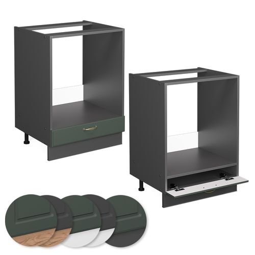 Meuble Pour Four Fame-line 45464 Vert Or Campagne 60cm , Pt Anthracite