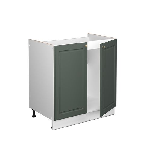 Meuble Bas Sous-évier Fame-line 45633 Vert Or Campagne 80cm , Pt Anthracite