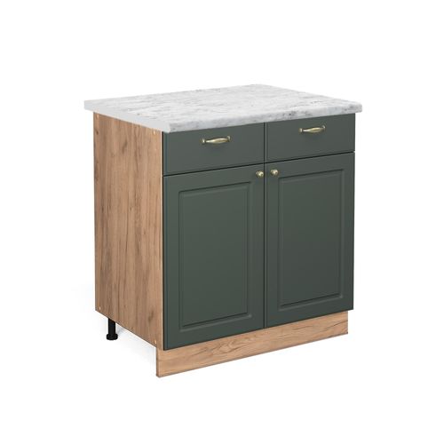Meuble Cuisine Fame-line 45777 Vert Or Campagne 80cm , Pt Marbre