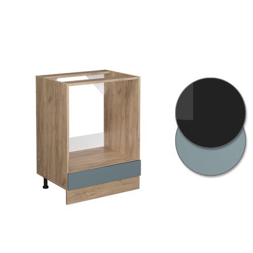 Meuble Pour Four R-line 45791 Bleu-gris 60cm Pt Marbre