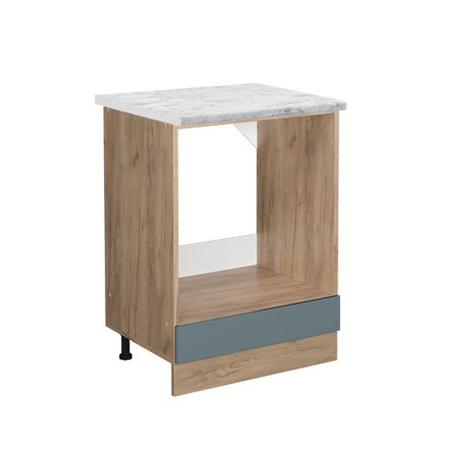 Meuble Pour Four R-line 45791 Bleu-gris 60cm Pt Marbre