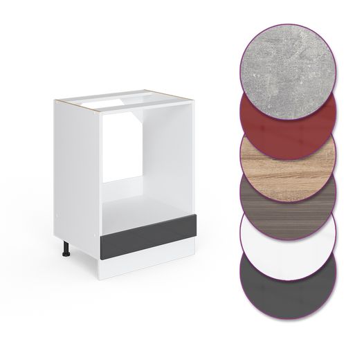 Meuble Pour Four R-line 45793 Anthracite Haute Brillance 60cm , Pt Anthracite