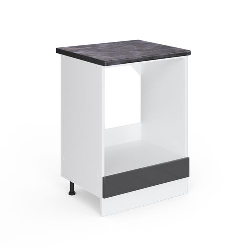 Meuble Pour Four R-line 45793 Anthracite Haute Brillance 60cm , Pt Anthracite
