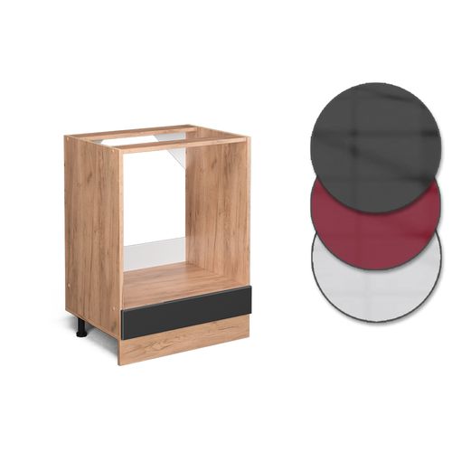 Meuble Pour Four R-line 45943 Anthracite Haute Brillance 60cm Pt Marbre