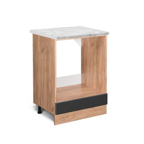 Meuble Pour Four R-line 45943 Anthracite Haute Brillance 60cm Pt Marbre