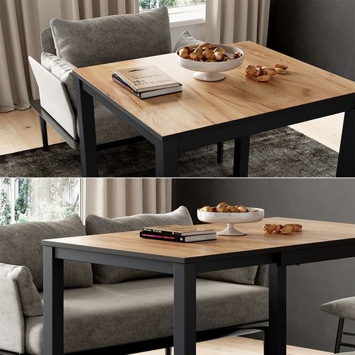 Table De Salle à Manger Granny 50576 Chêne/anthracite 120x70cm Extensible