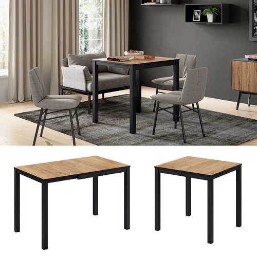 Table De Salle à Manger Granny 50576 Chêne/anthracite 120x70cm Extensible
