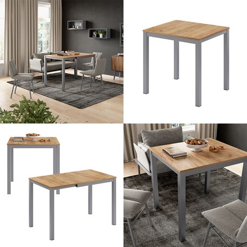 Table De Salle à Manger Granny 50577 Chêne/gris 120x70cm Extensible