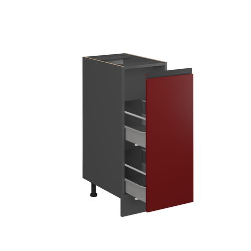 Meuble De Cuisine R-line 46280 Rouge 30cm J-shape, Pt Chêne