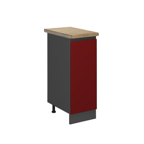 Meuble De Cuisine R-line 46280 Rouge 30cm J-shape, Pt Chêne
