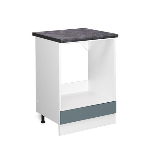 Meuble Pour Four R-line 46687 Bleu-gris 60cm , Pt Anthracite