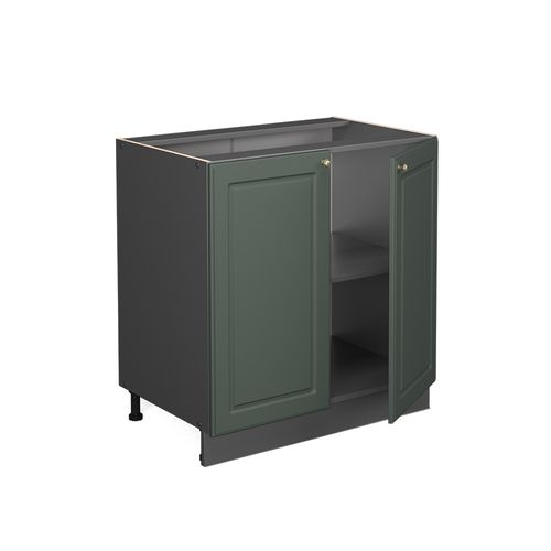 Meuble Bas Sous-évier Fame-line 46882 Vert Or Campagne 80cm Avec Étagère, Pt Anthracite