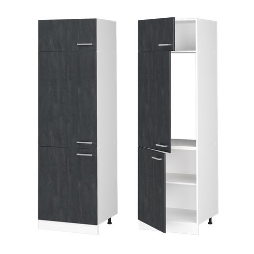 Armoire Pour Frigo R-line 47465 Béton Noir 60cm