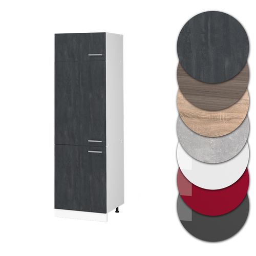 Armoire Pour Frigo R-line 47465 Béton Noir 60cm