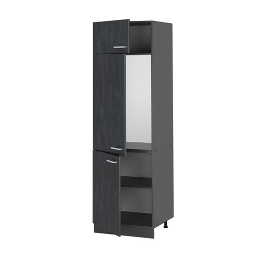 Armoire Pour Frigo R-line 47501 Béton Noir 60cm